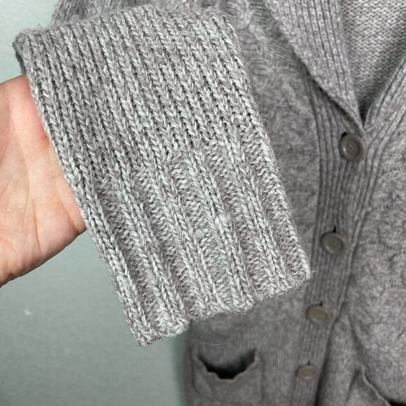 IT'S OUR TIME Taupe Tunic Length Button Down Cardigan Size S - Picture 7 of 9